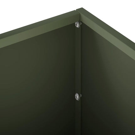 Trädgårdsplanterare Olivgrön 100 x 30 x 30 cm Kallvalsat stål