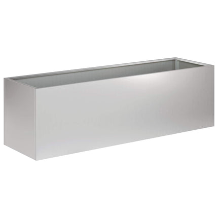 Trädgårdsplanterare 2 st Silver 100 x 30 x 30 cm