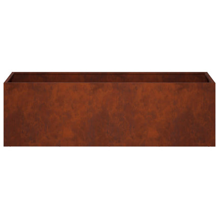 Trädgårdsplanterare 2 st Rostig 100 x 30 x 30 cm