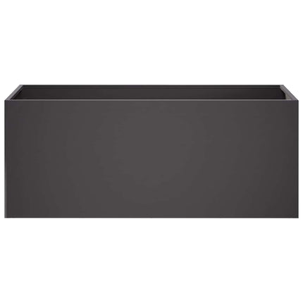 Trädgårdsplanterare 2 st Svart 80 x 40 x 40 cm Kallvalsat stål