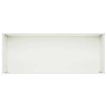 Trädgårdsplanterare 2 st Vit 80 x 40 x 40 cm Kallvalsat stål
