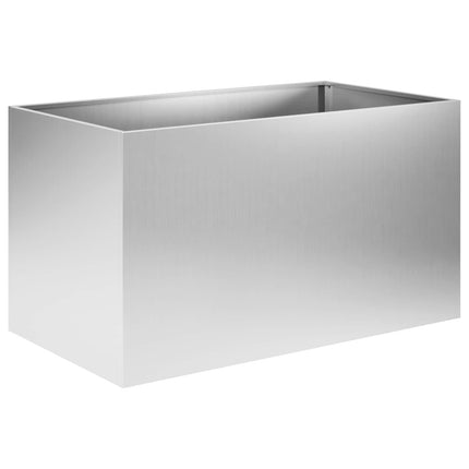 Trädgårdsplanterare 2 st Silver 80 x 50 x 50 cm
