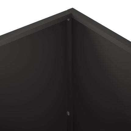 Trädgårdsplanterare 2 st Svart 100 x 50 x 50 cm Kallvalsat stål