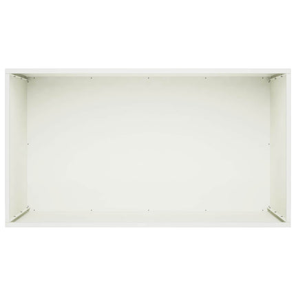 Trädgårdsplanterare Vit 100 x 50 x 50 cm Kallvalsat stål