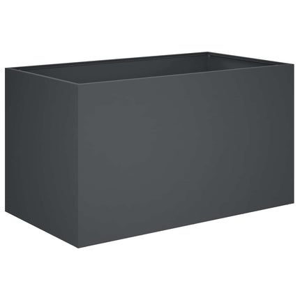 Trädgårdsplanterare Antracit 100 x 50 x 50 cm Kallvalsat stål