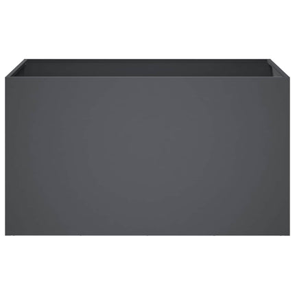 Trädgårdsplanterare Antracit 100 x 50 x 50 cm Kallvalsat stål