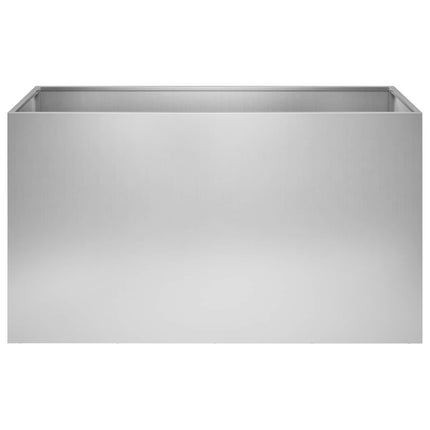 Trädgårdsplanterare 2 st Silver 100 x 50 x 50 cm
