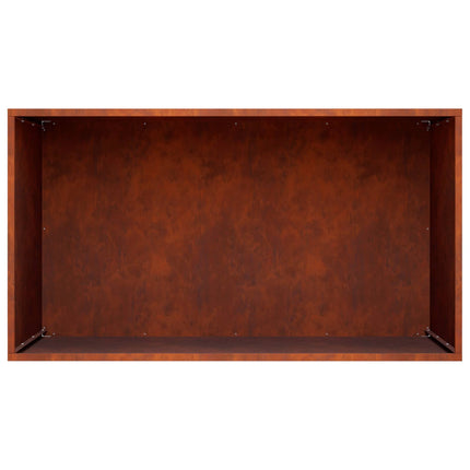 Trädgårdsplanterare 2 st Rostig 100 x 50 x 50 cm