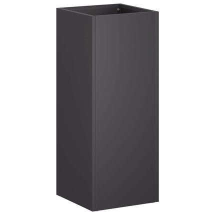 Trädgårdsplanterare 2 st Svart 20 x 20 x 50 cm Kallvalsat stål