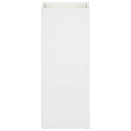 Trädgårdsplanterare Vit 20 x 20 x 50 cm Kallvalsat stål
