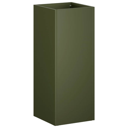 Trädgårdsplanterare Olivgrön 20 x 20 x 50 cm Kallvalsat stål