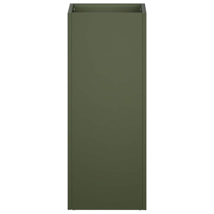 Trädgårdsplanterare Olivgrön 20 x 20 x 50 cm Kallvalsat stål