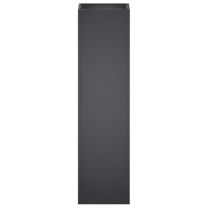 Trädgårdsplanterare Svart 20 x 20 x 75 cm Kallvalsat stål