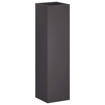 Trädgårdsplanterare 2 st Svart 20 x 20 x 75 cm Kallvalsat stål