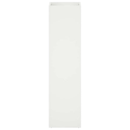 Trädgårdsplanterare Vit 20 x 20 x 75 cm Kallvalsat stål