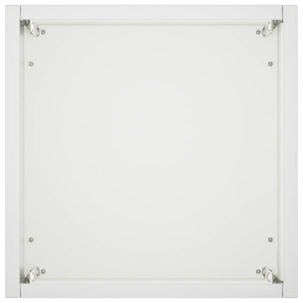 Trädgårdsplanterare Vit 20 x 20 x 75 cm Kallvalsat stål