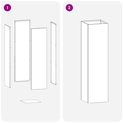 Trädgårdsplanterare Rostig 20 x 20 x 75 cm Väderbeständig stål