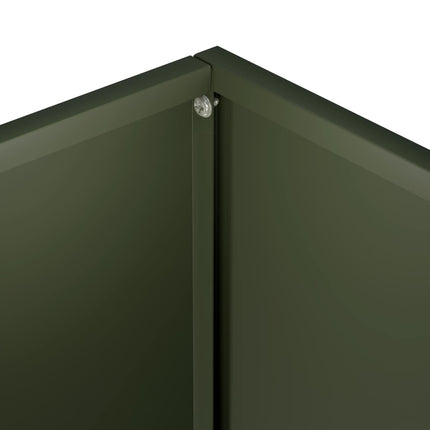 Trädgårdsplanterare Olivgrön 30 x 30 x 50 cm Kallvalsat stål