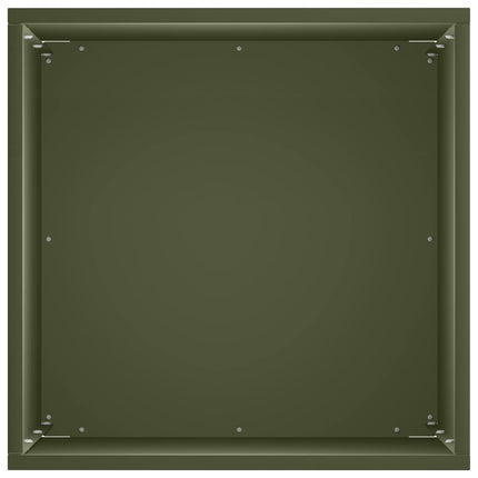 Trädgårdsplanterare Olivgrön 30 x 30 x 50 cm Kallvalsat stål