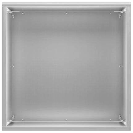 Trädgårdsplanterare Silver 30 x 30 x 50 cm Galvaniserat stål