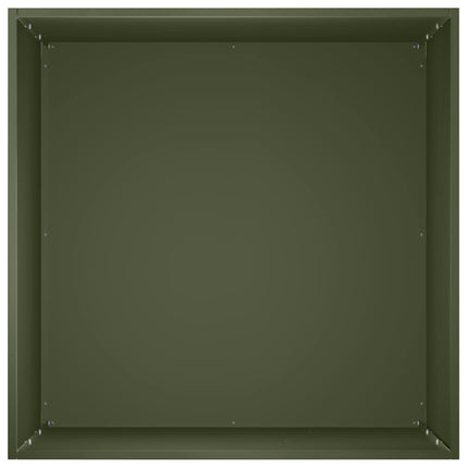 Trädgårdsplanterare 2 st Olivgrön 40 x 40 x 75 cm