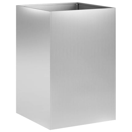 Trädgårdsplanterare 2 st Silver 40 x 40 x 75 cm