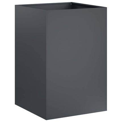 Trädgårdsplanterare Antracit 50 x 50 x 75 cm Kallvalsat stål