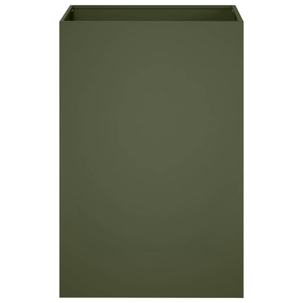 Trädgårdsplanterare Olivgrön 50 x 50 x 75 cm Kallvalsat stål