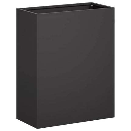 Trädgårdsplanterare 2 st Svart 40 x 20 x 40 cm Kallvalsat stål