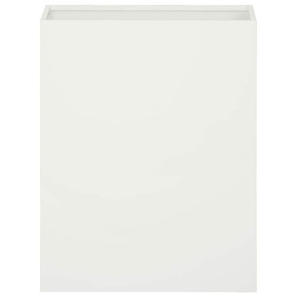 Trädgårdsplanterare Vit 40 x 20 x 40 cm Kallvalsat stål