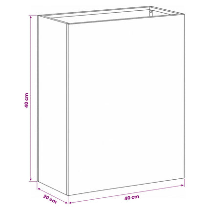 Trädgårdsplanterare 2 st Rostig 40 x 20 x 40 cm