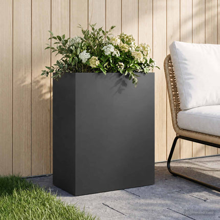 Trädgårdsplanterare Svart 40 x 20 x 50 cm Kallvalsat stål