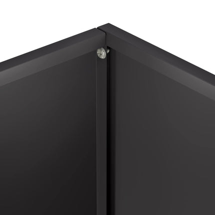 Trädgårdsplanterare 2 st Svart 40 x 20 x 50 cm Kallvalsat stål