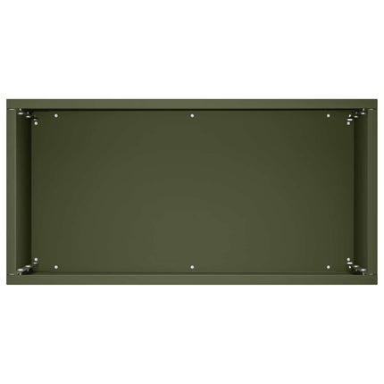 Trädgårdsplanterare Olivgrön 40 x 20 x 50 cm Kallvalsat stål