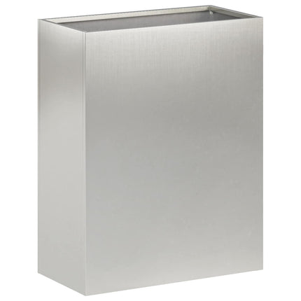 Trädgårdsplanterare 2 st Silver 40 x 20 x 50 cm Rostfritt stål