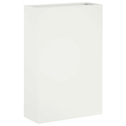 Trädgårdsplanterare Vit 40 x 20 x 75 cm Kallvalsat stål