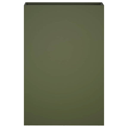 Trädgårdsplanterare 2 st Olivgrön 40 x 20 x 75 cm