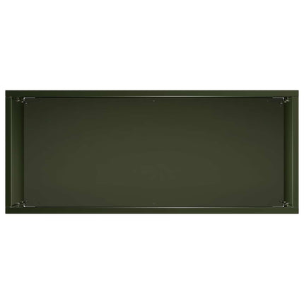 Trädgårdsplanterare 2 st Olivgrön 40 x 20 x 75 cm