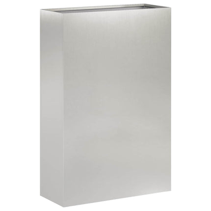 Trädgårdsplanterare Silver 40 x 20 x 75 cm Rostfritt stål