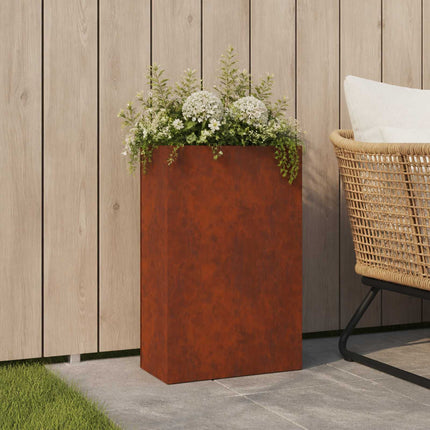 Trädgårdsplanterare Rostig 40 x 20 x 75 cm Väderbeständig stål