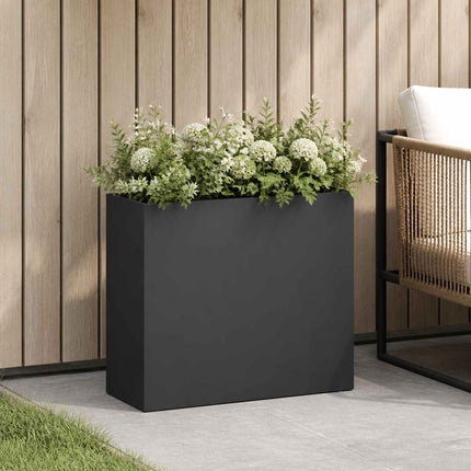 Trädgårdsplanterare Svart 50 x 20 x 40 cm Kallvalsat stål