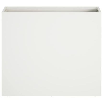Trädgårdsplanterare Vit 50 x 20 x 40 cm Kallvalsat stål