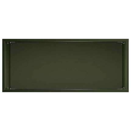 Trädgårdsplanterare Olivgrön 50 x 20 x 40 cm Kallvalsat stål