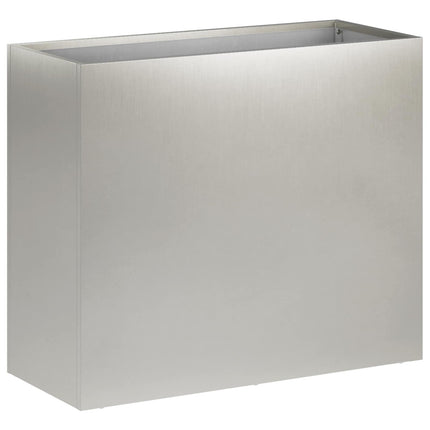 Trädgårdsplanterare 2 st Silver 50 x 20 x 40 cm Rostfritt stål