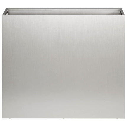 Trädgårdsplanterare 2 st Silver 50 x 20 x 40 cm Rostfritt stål