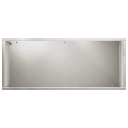 Trädgårdsplanterare 2 st Silver 50 x 20 x 75 cm Rostfritt stål