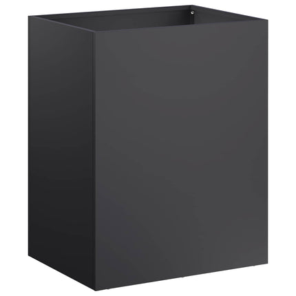 Trädgårdsplanterare 2 st Svart 40 x 30 x 50 cm Kallvalsat stål