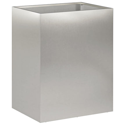 Trädgårdsplanterare Silver 40 x 30 x 50 cm Rostfritt stål