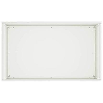 Trädgårdsplanterare 2 st Vit 40 x 30 x 75 cm Kallvalsat stål