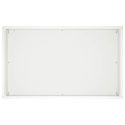 Trädgårdsplanterare 2 st Vit 50 x 30 x 40 cm Kallvalsat stål